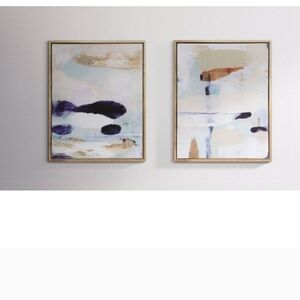 Project 62 Abstract Diptych Wall Art Canvas Set of 2 24"x30" Beige61